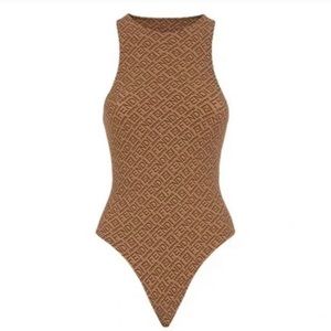 FENDI x SKIMS high neck bodysuit in color California. Size xxs.